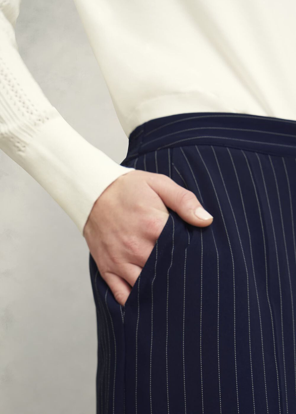 Hadley Pinstripe Pants, Midnight Ivory, hi-res