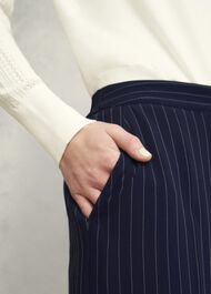 Hadley Pinstripe Pants, Midnight Ivory, hi-res