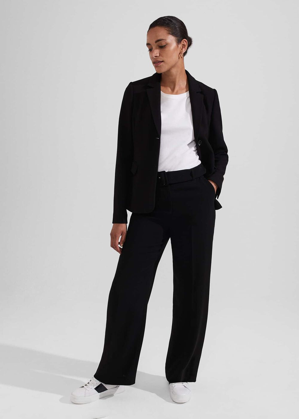 Drew Wide Trousers, Black, hi-res