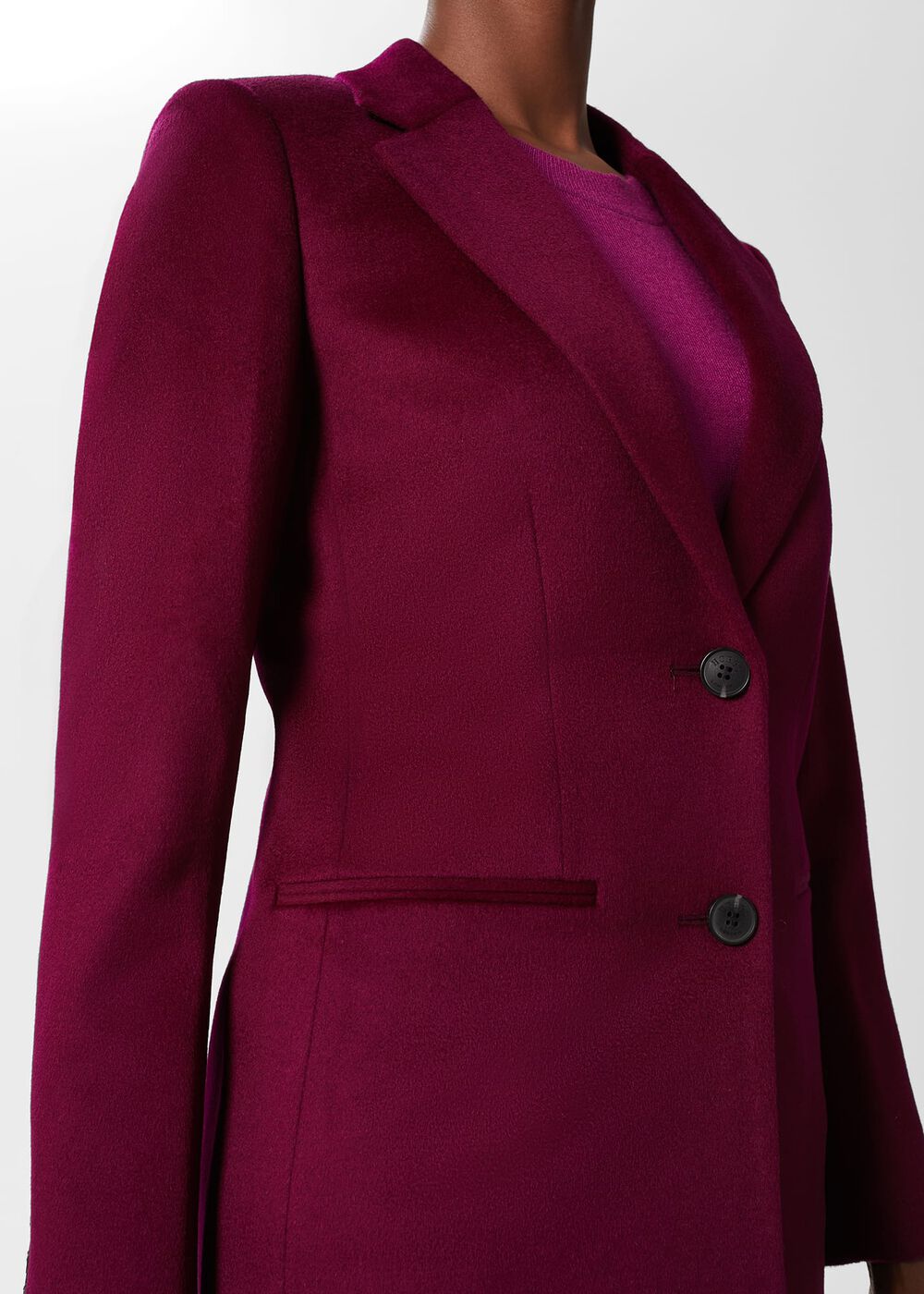 Tilda Wool Coat, Warm Plum, hi-res