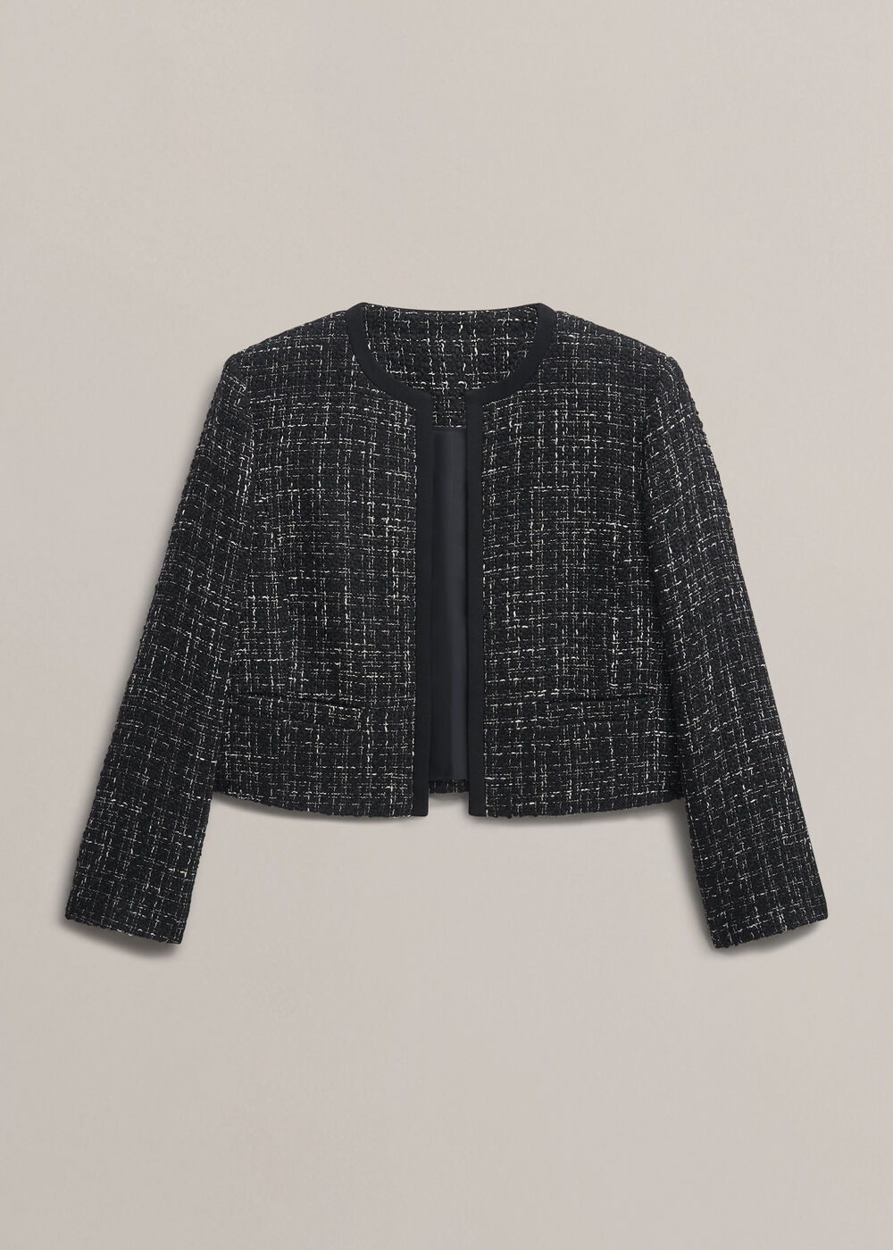 Esme Match Black Jacket, Black White, hi-res