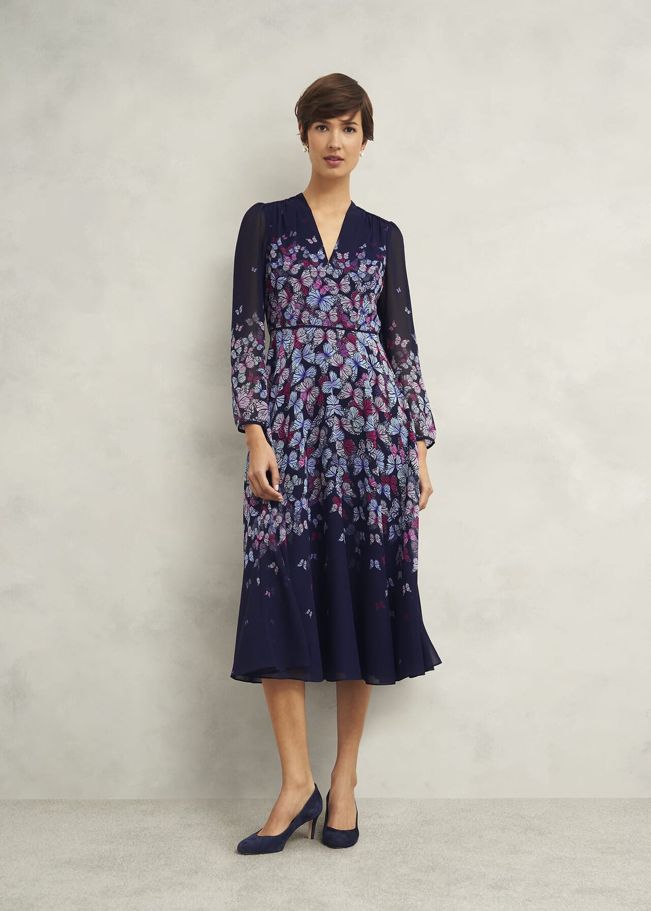 Petite Aurora Dress, Midnight Multi, hi-res