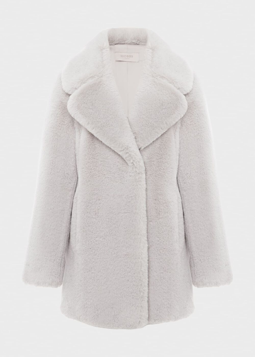 Bethany Faux Fur Coat , Silver Grey, hi-res