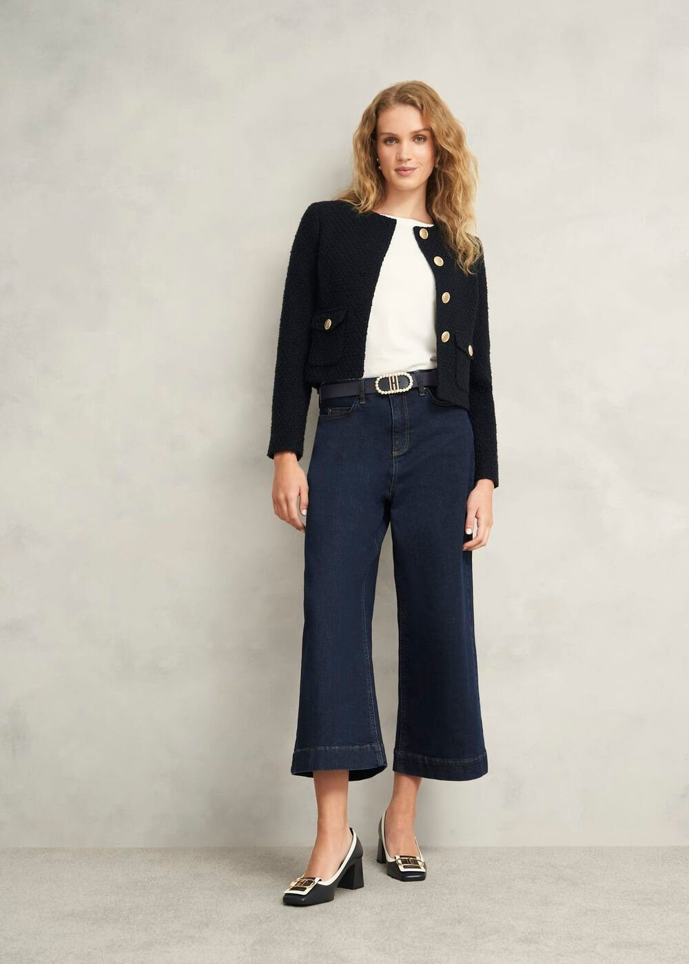 Keira Pearl Waist Belt, Midnight Navy, hi-res