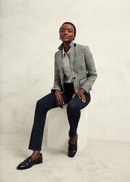 Brea Wool Jacket, Black White, hi-res