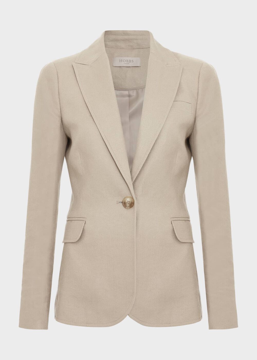 Roberta Linen Jacket, Neutral, hi-res