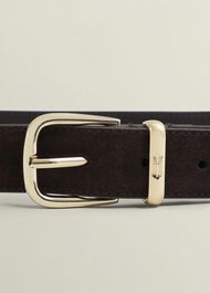Nima Suede Belt, Chocolate Brown, hi-res