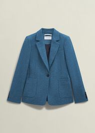 Petite Lilla Wool Jacket, Blue, hi-res