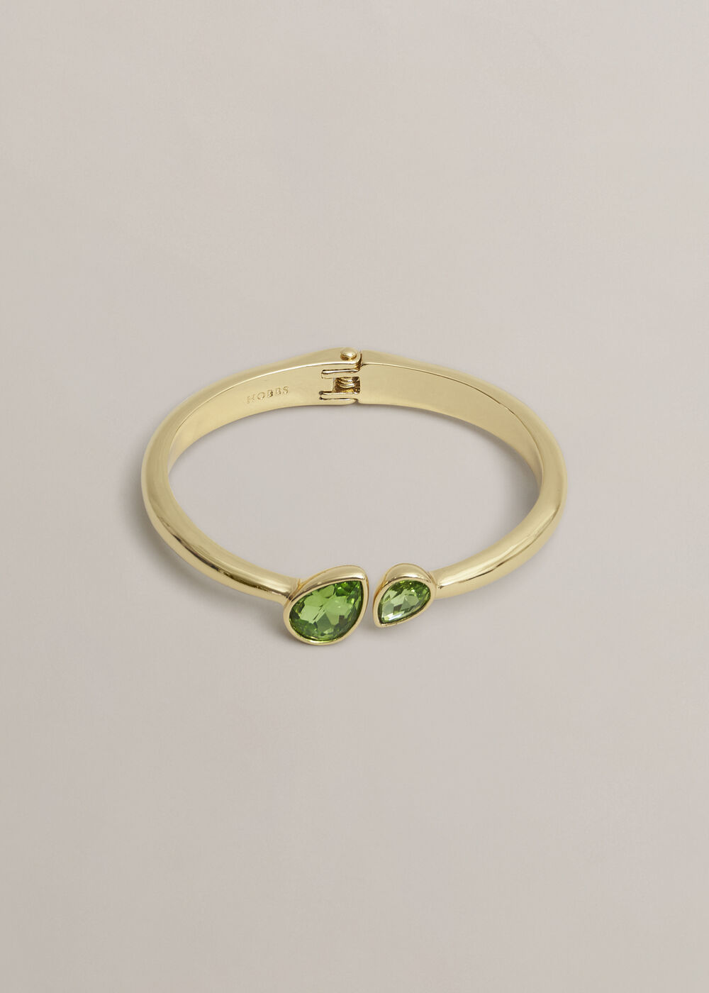 Lilia Cut Glass Cuff, Gold Green, hi-res