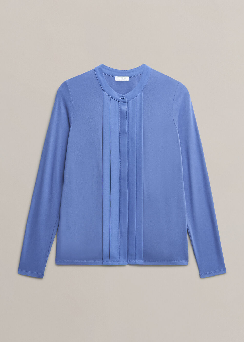 Tiana Pleat Front Top, Thistle Blue, hi-res