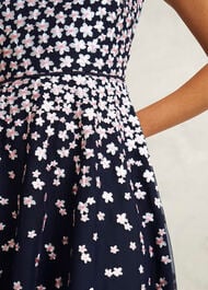 Betty Embroidered Dress , Midnight Pink, hi-res