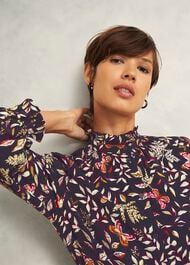 Elspeth Blouse, Navy Multi, hi-res