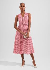 Lucy Printed Fit And Flare Dress, Ivory Multi, hi-res