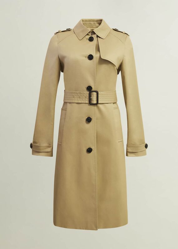Hallie Shower Resistant Trench Coat