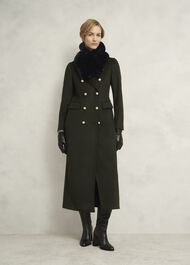 Christie Faux Fur Scarf, Black, hi-res