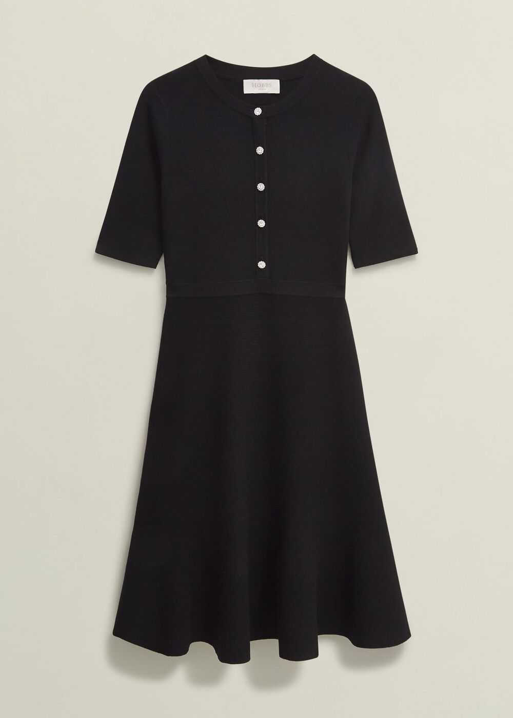 Cece Knitted Dress, Hobbs Black, hi-res