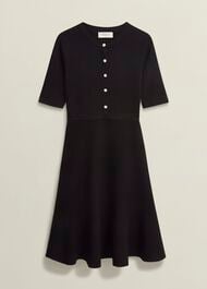 Cece Knitted Dress, Hobbs Black, hi-res