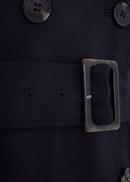 Shea Shower Resistant Trench Coat, Navy, hi-res