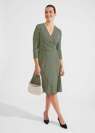 Petite Dina Wrap Dress, Navy Multi, hi-res