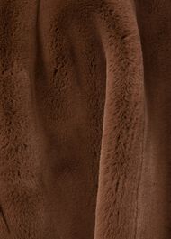 Georgia Faux Fur Coat, Camel, hi-res