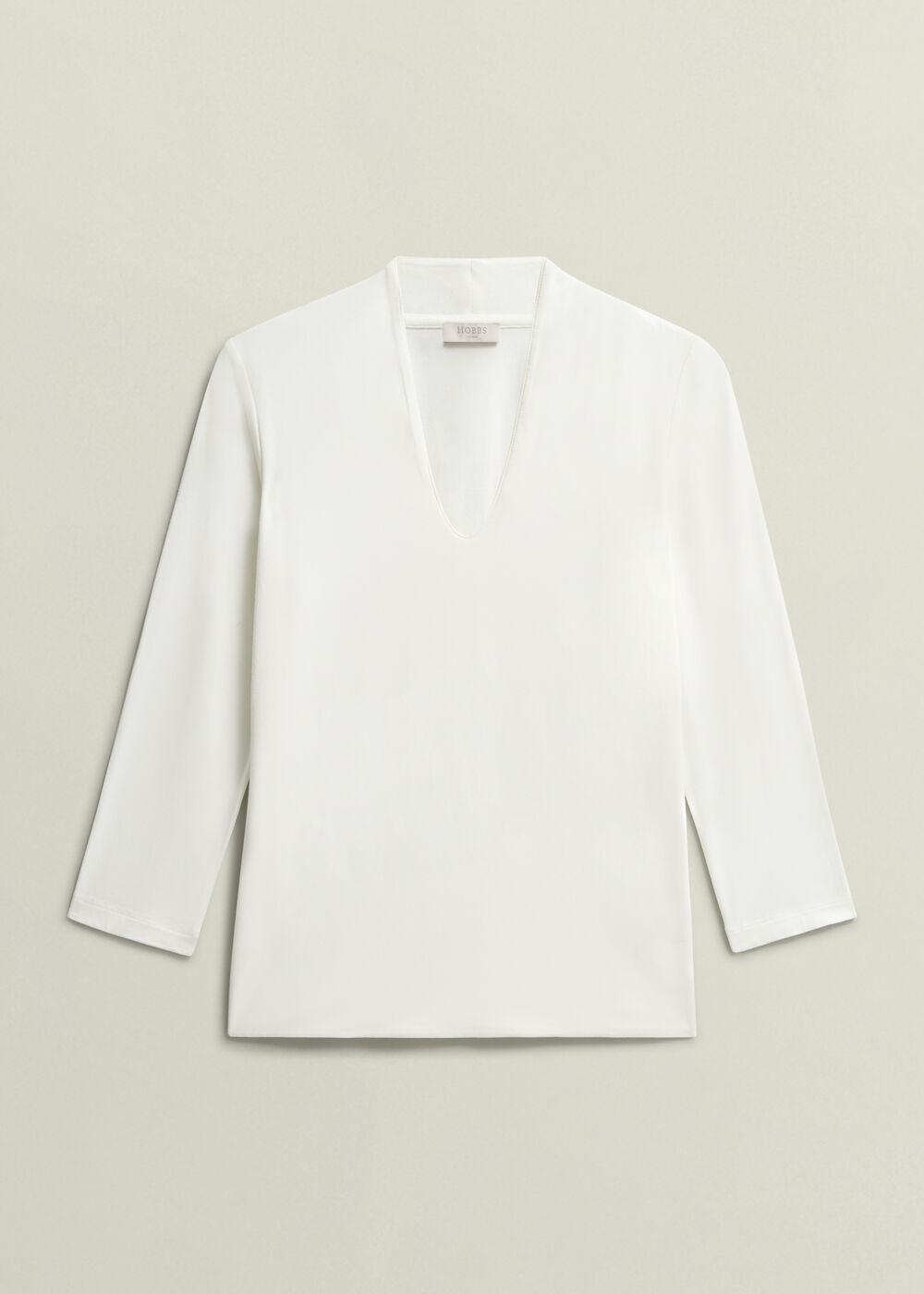 Aimee Double Fronted Top, Ivory, hi-res