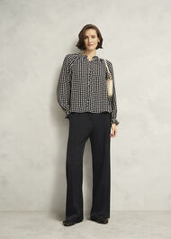 Howley Wide Trousers, Black, hi-res