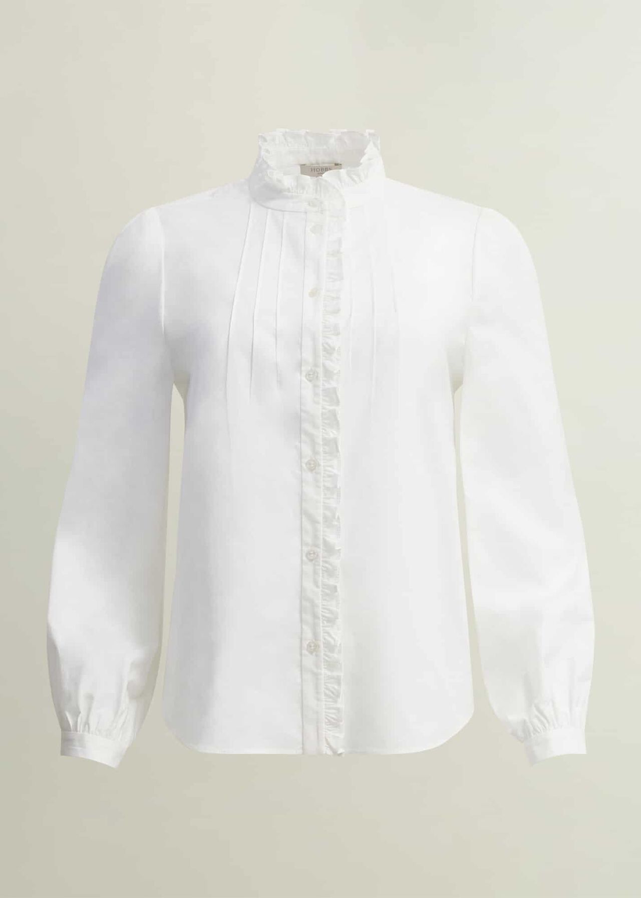 Trinity Cotton Blouse, White, hi-res