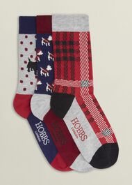 Westie Dog Sock Set, Multi, hi-res