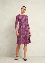 Petite Bayview Jersey Dress, Pink Multi, hi-res