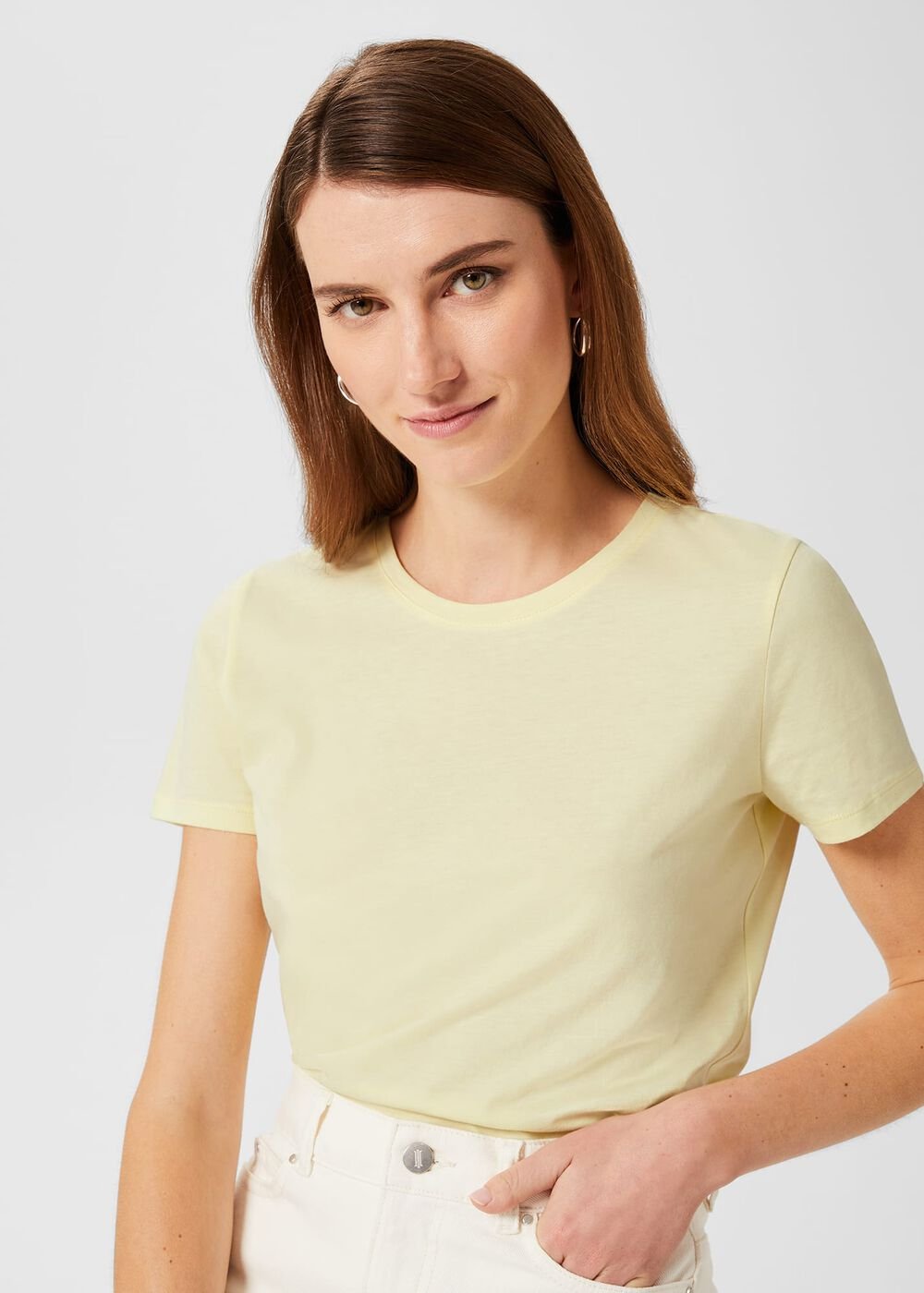 Pixie Cotton T-Shirt, Light Yellow, hi-res