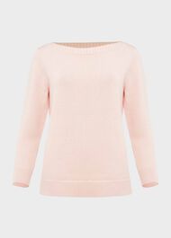 June Cotton Sweater, Pale Pink, hi-res