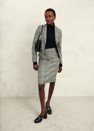Brea Wool Jacket, Black White, hi-res