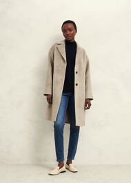 Bhavina Wool Blend Coat, Neutral, hi-res