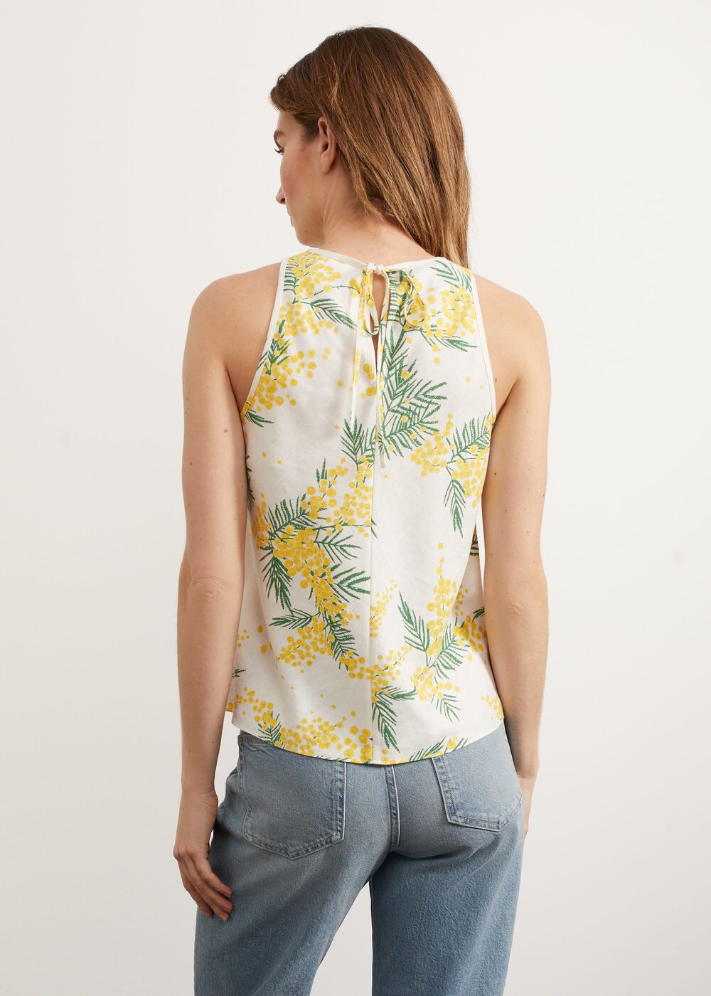 Foxcote Top With Linen, Ivory Multi, hi-res