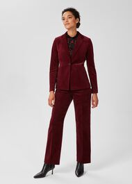 Kassandra Cord Pants, Dark Red, hi-res