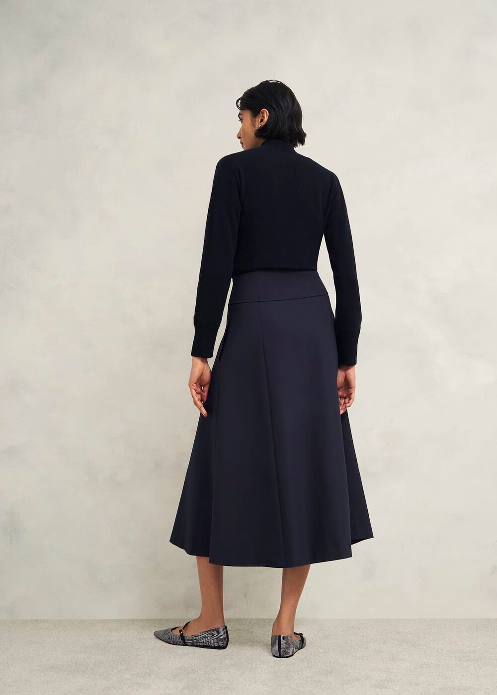 Berkeley Skirt With Wool, Navy, hi-res