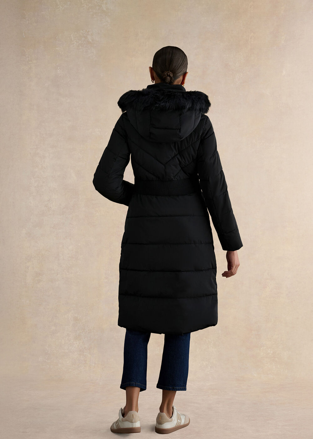 Amalie Puffer Coat, Black, hi-res