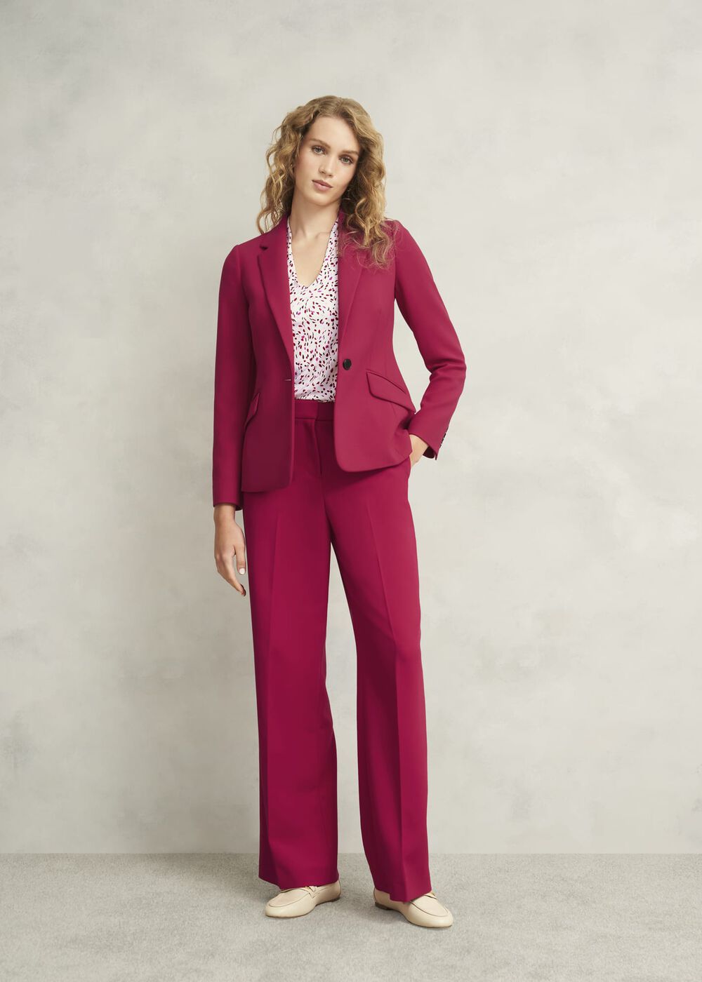 Suki Wide Pants, Hot Magenta, hi-res