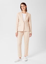 Petite Ivana Linen Jacket , Warm Neutral, hi-res