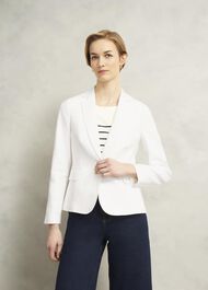 Blake Linen Jacket, Ivory, hi-res