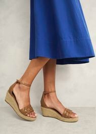 Francis Leather Espadrilles, Tan, hi-res