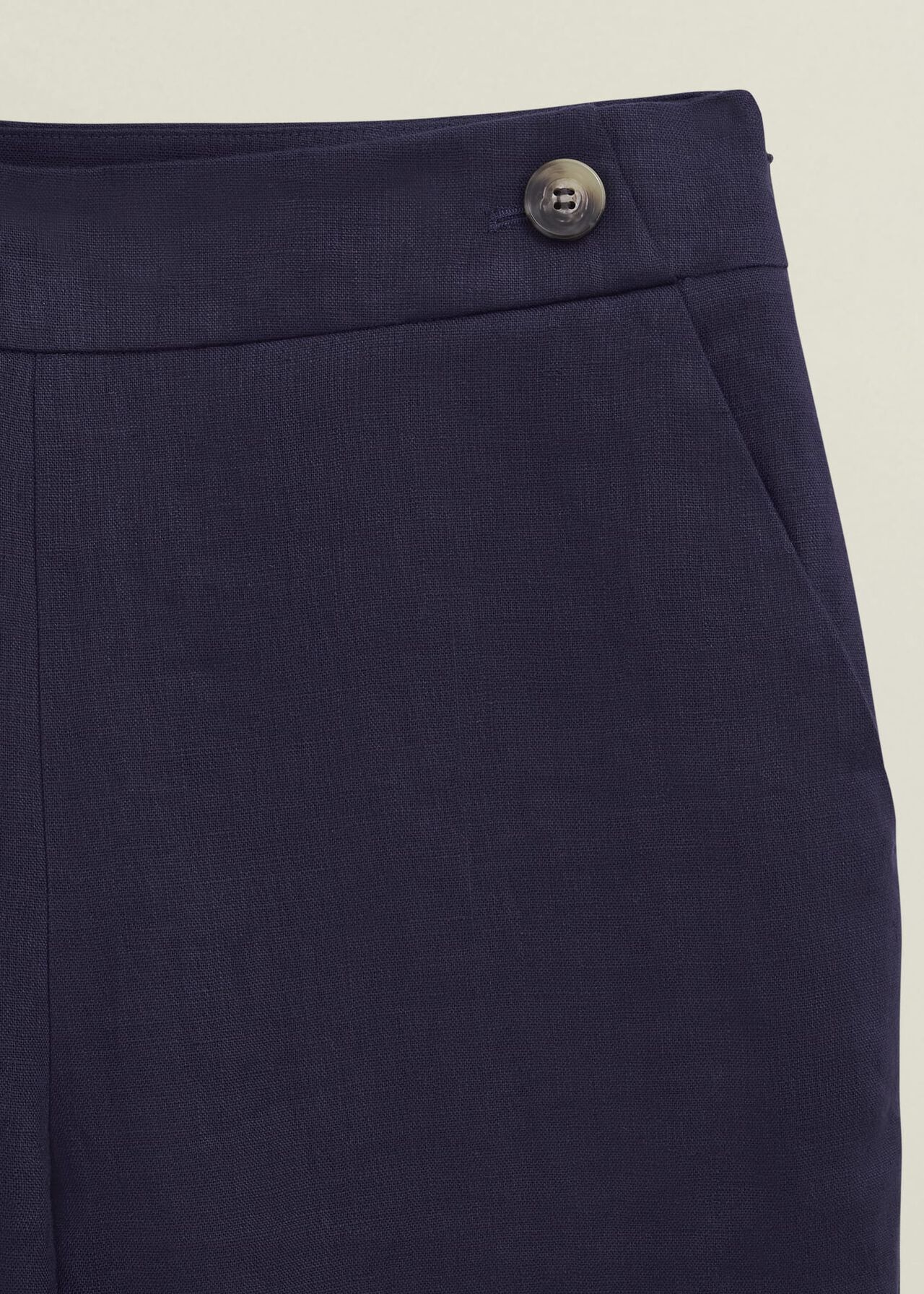 Josephine Linen Pants, True Navy, hi-res