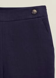 Josephine Linen Pants, True Navy, hi-res