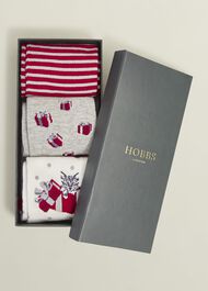 Christmas Cat Sock Set, Multi, hi-res