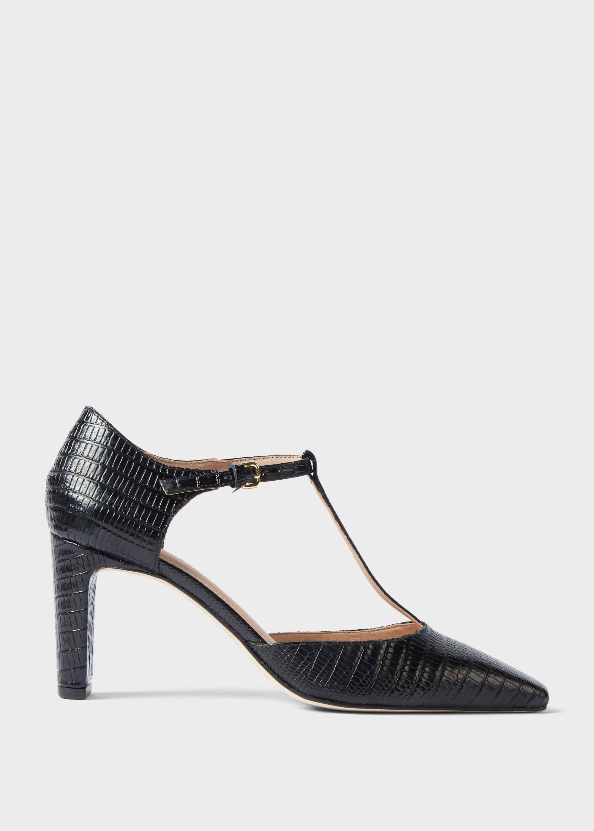 black leather court shoes block heel