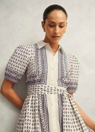 Suri Dress, Cream Navy, hi-res