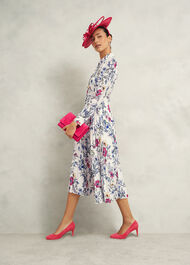 Renata Suede Clutch, Zinnia Pink, hi-res