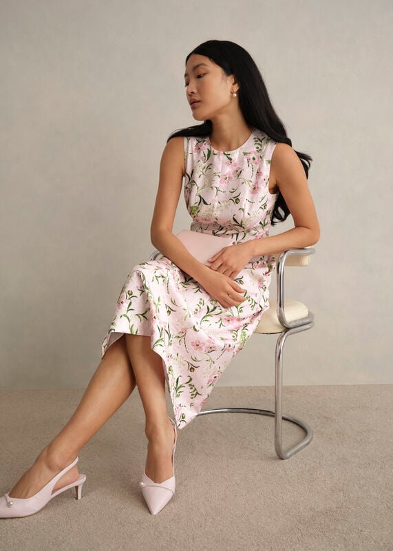 Lana Floral Jacquard Dress