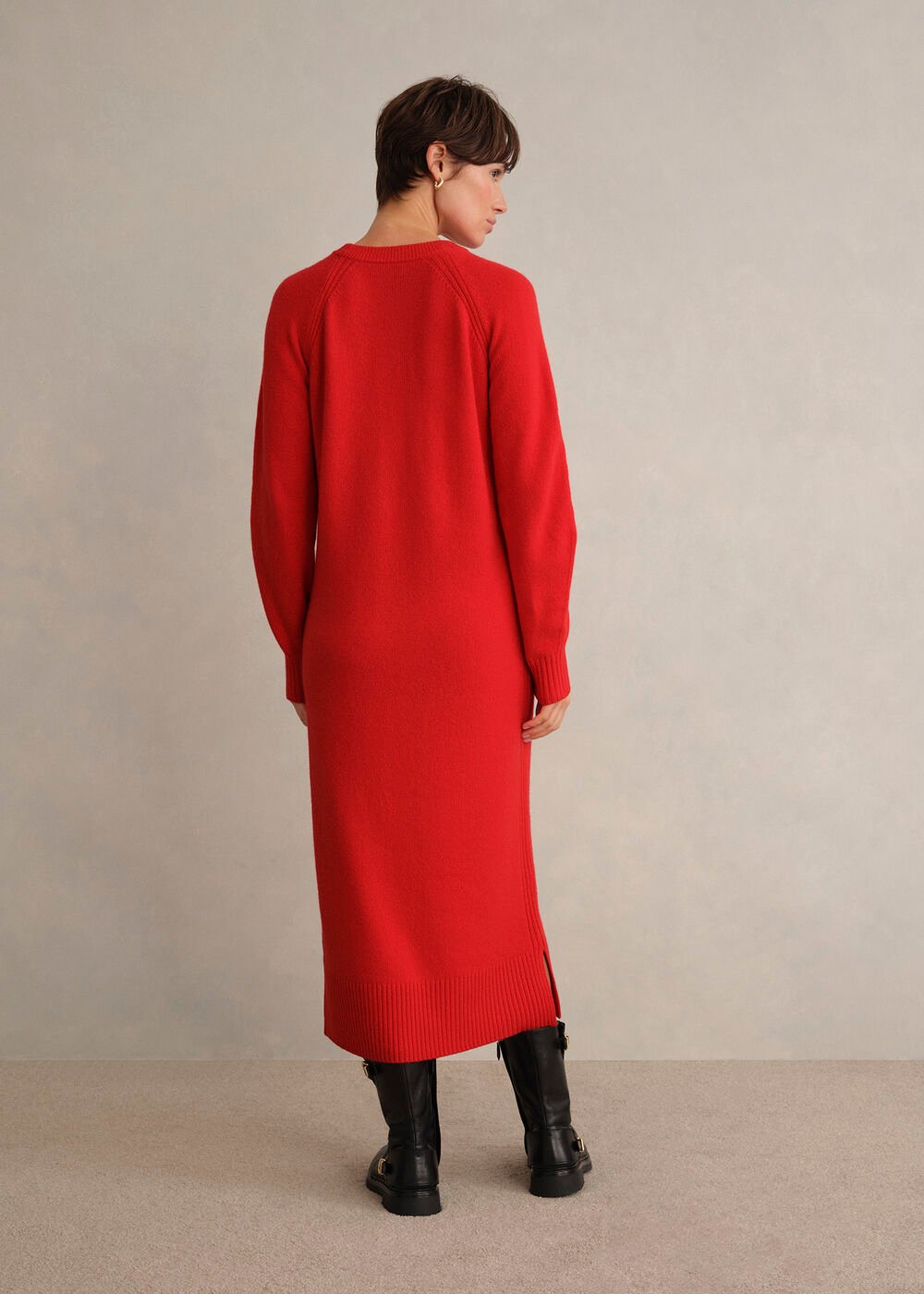 Claudia Knitted Dress, Pepper Red, hi-res