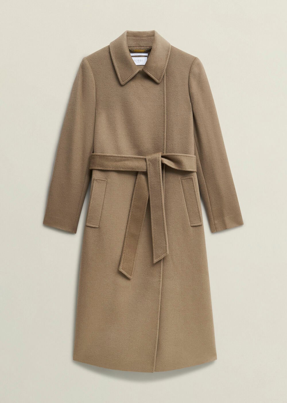 Livia Wool Wrap Coat, Neutral, hi-res